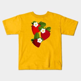 Strawberries and blossoms Kids T-Shirt